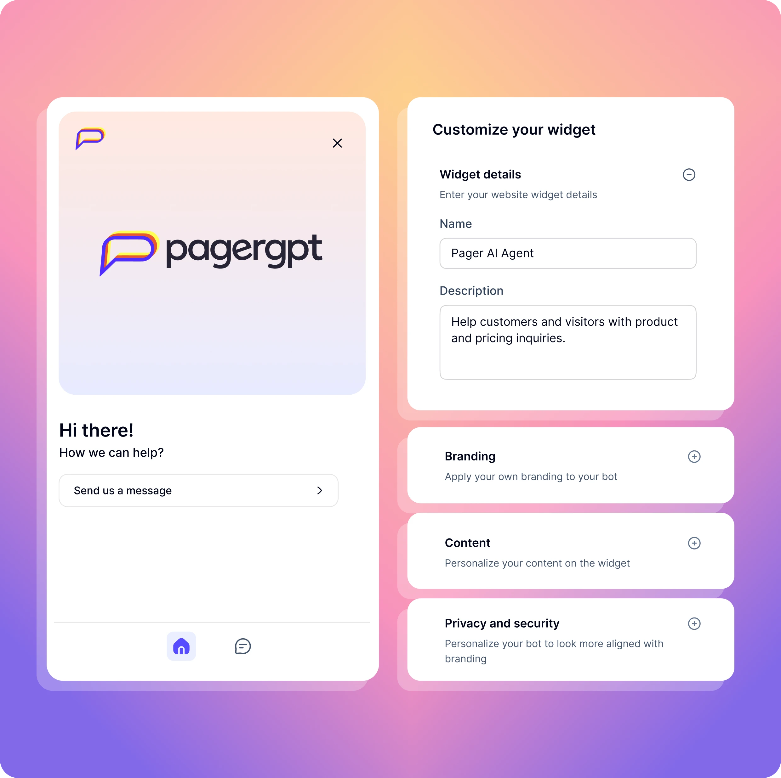 Support multi-channel experience with personalized branding