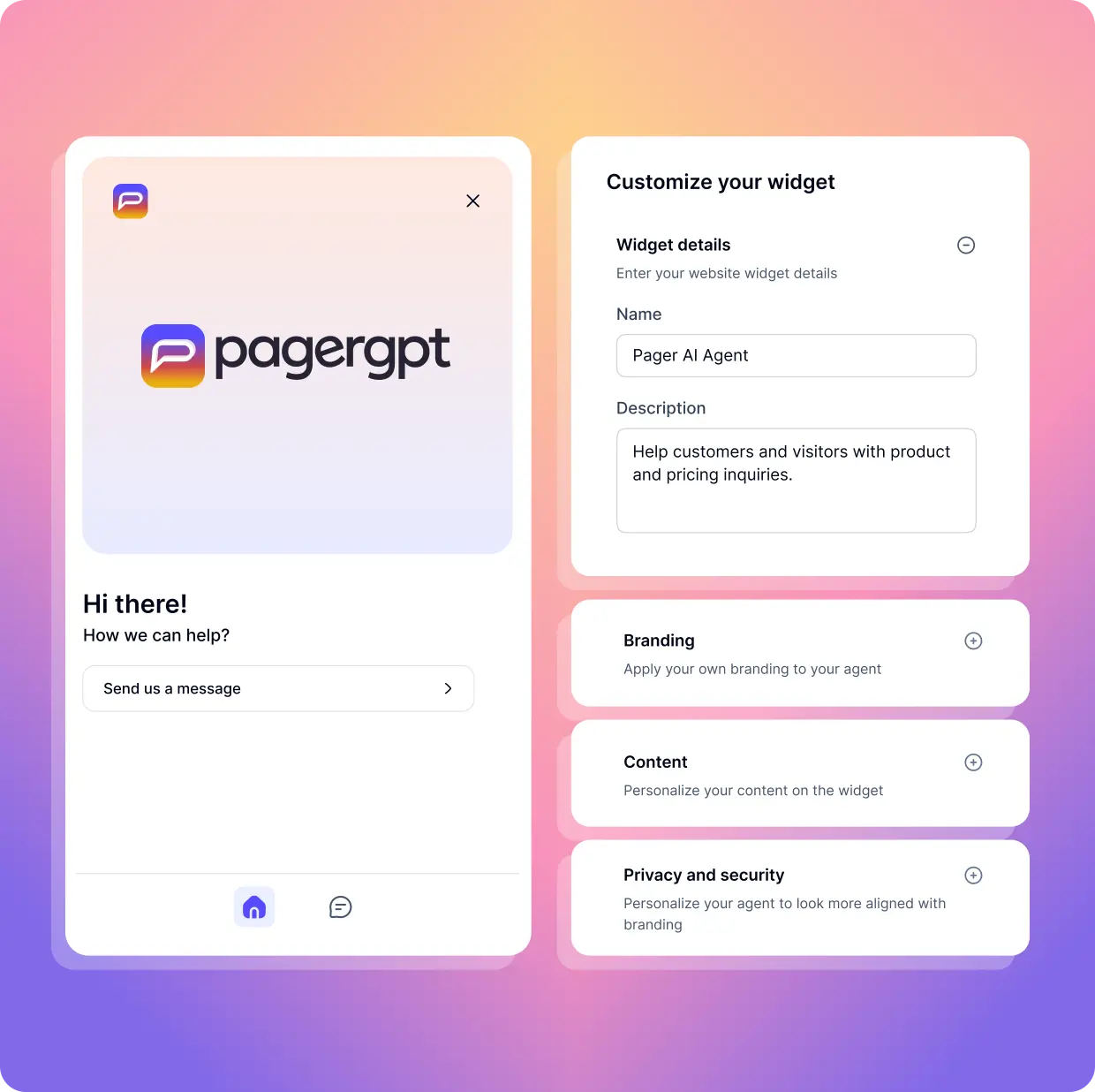 Support multi-channel experience with personalized branding